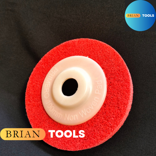Abrasive Non Woven Pad Merah 4 inch Spon Non Woven Bulat