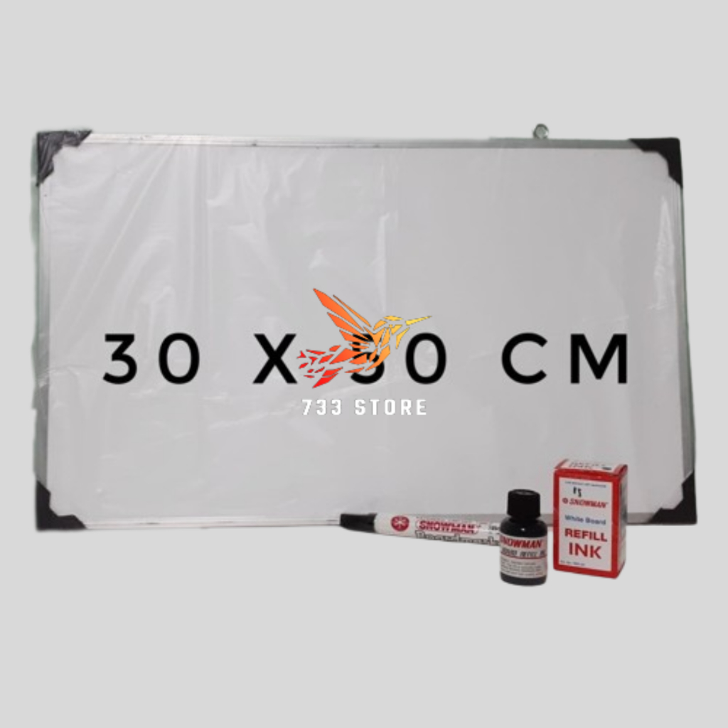 

Paket Lengkap PAPAN TULIS 50x30+Spidol+Refill Boardmarker Whiteboard