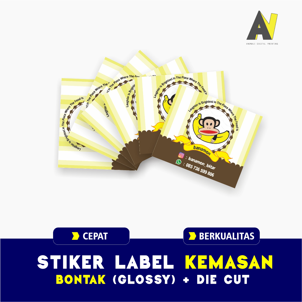 

Cetak Stiker Logo Label Makanan & Minuman Murah Kotak dan persegi (FREE DESAIN)