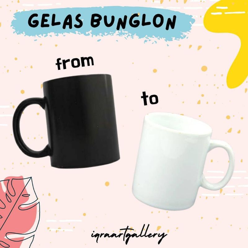 Gelas Bunglon / Magic Mug Custom Bisa Berubah Warna