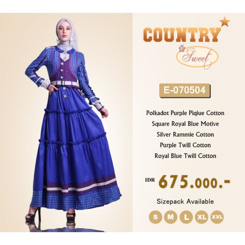(COD) Gamis Country Sweet E-070504 by Esme Fashion