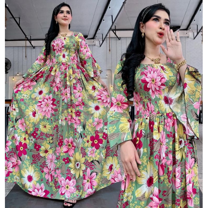 gaun ratu bunga kertas