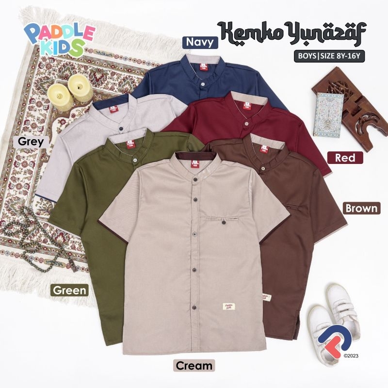 Kemko Yunazaf By PaddleKids || Kemko Toyobo Anak || Kemeja Koko anak tanggung