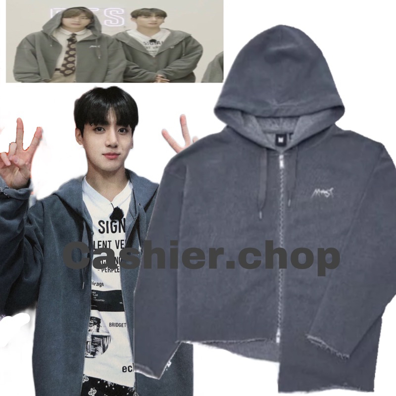 BTS, Murah!!! Zipper BTS Armyst Jungkook & V. Cropp DTF Print