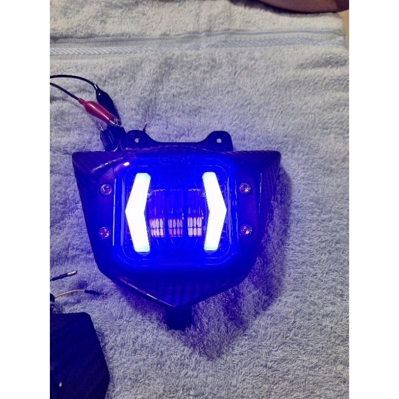 lampu depan crf wr klx bf led daymaker panah samping / headlamp klx crf wr set cover lampu pnp