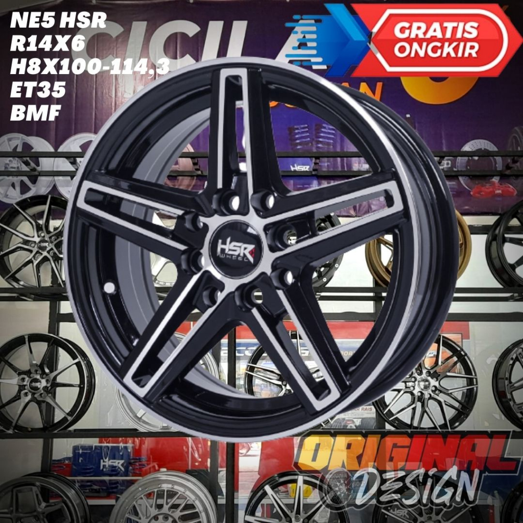Velg Mobil Ring 14 R14 HSR Ne5 Untuk Agya , Ayla , Sigra , Calya