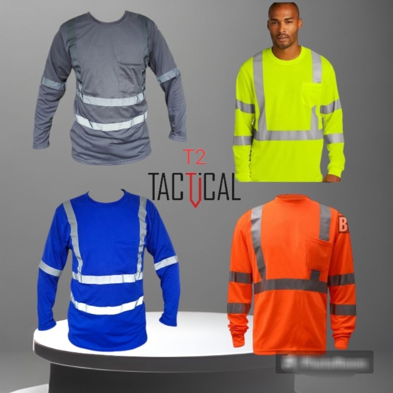 Kaos Panjang Lapangan Safety Scotlight - Kaos Proyek Bahan Dingin