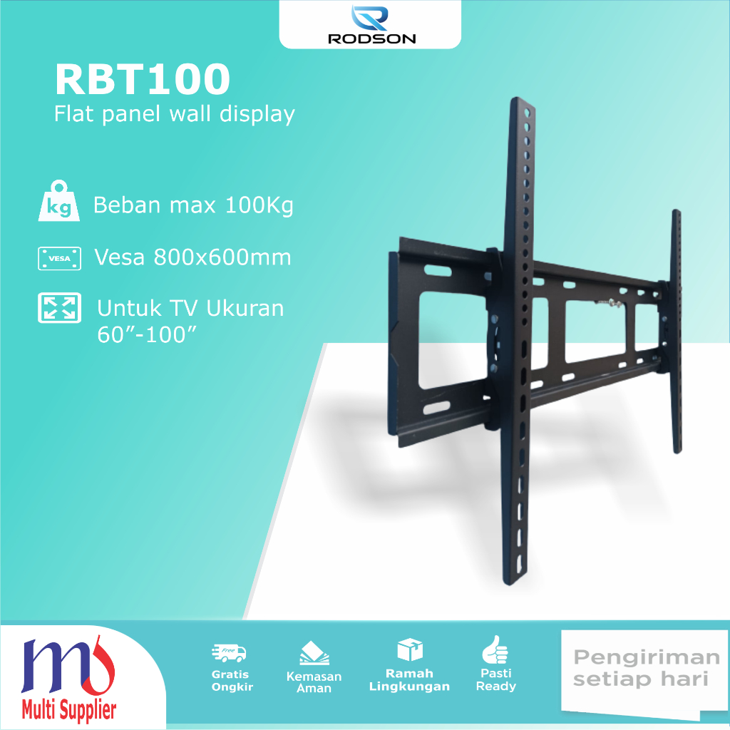 Bracket breket tv 60 sampai 100 inch flat panel wall display