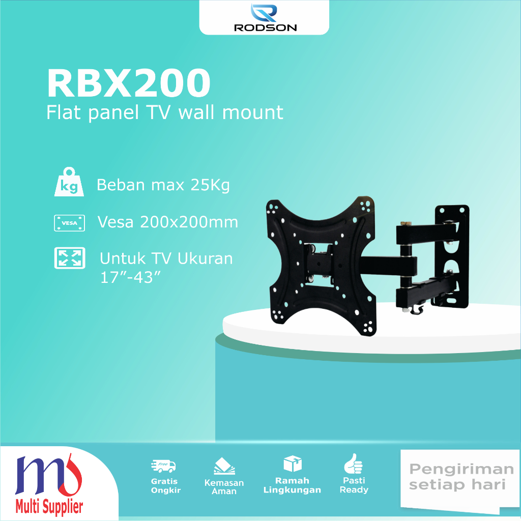 Braket tv 32 inch Bracket tv swivel 17-43 inch Bracket Swivel RBX200