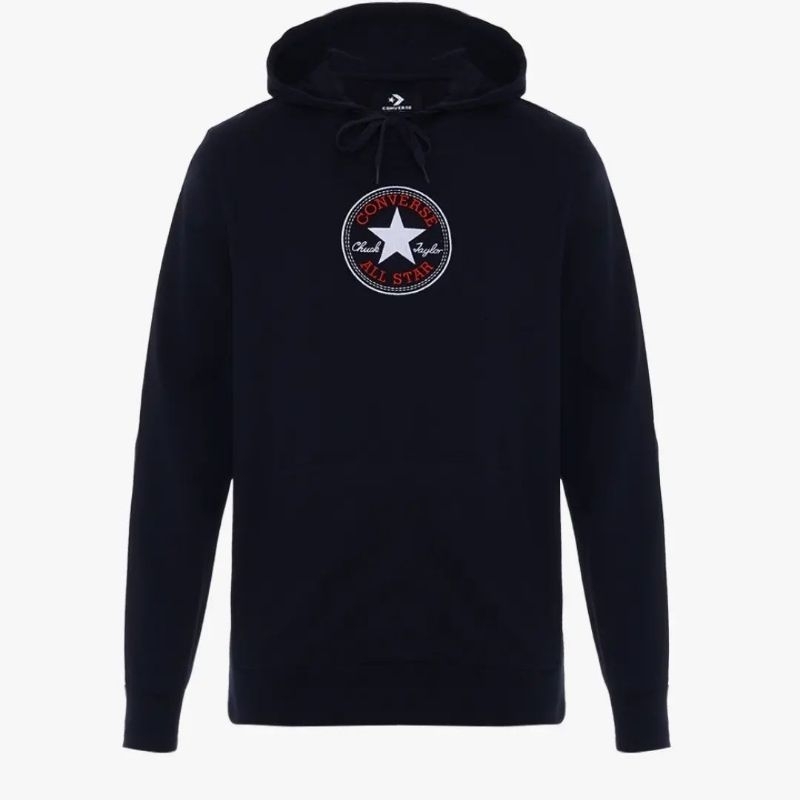 ORIGINAL 100% Hoodie Converse Mens Chuck Patch Core Black