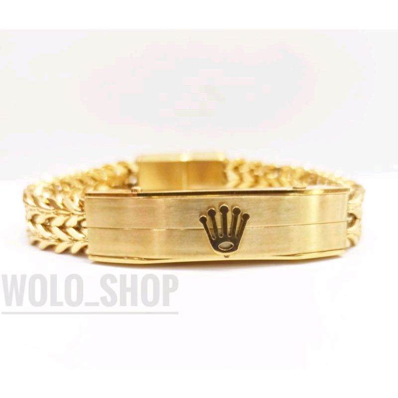 Gelang ROLEX Pria Rantai Titanium Anti karat