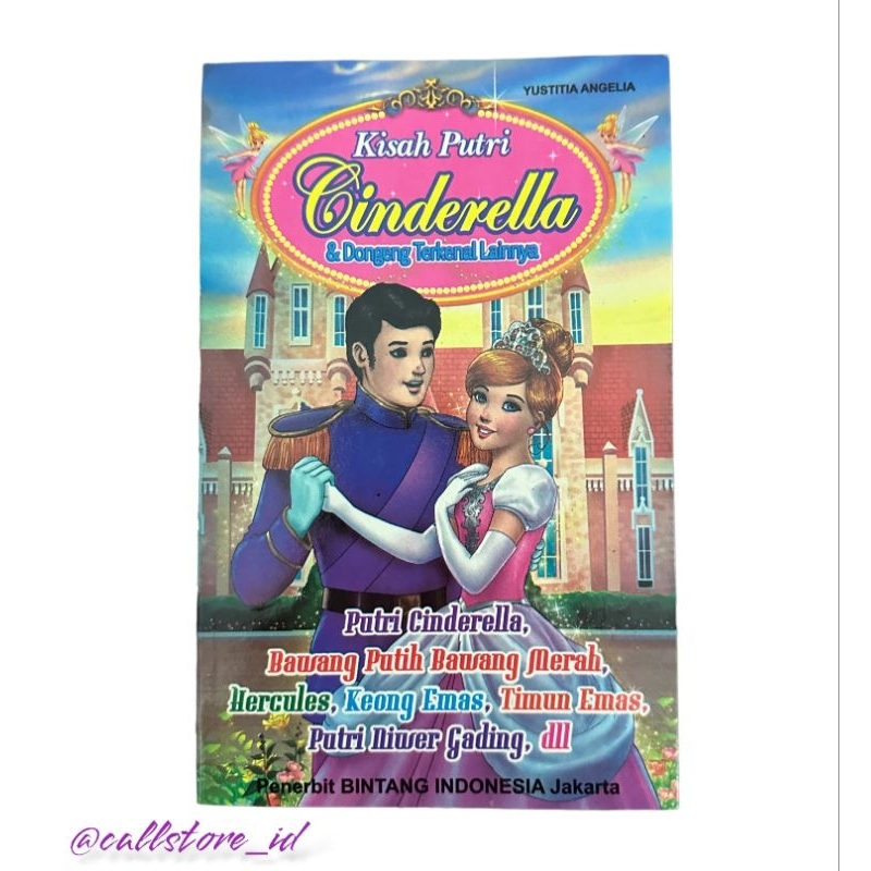 BUKU CERITA DONGENG CINDERELLA DAN DONGENG TERKENAL LAINNYA BERWARNA