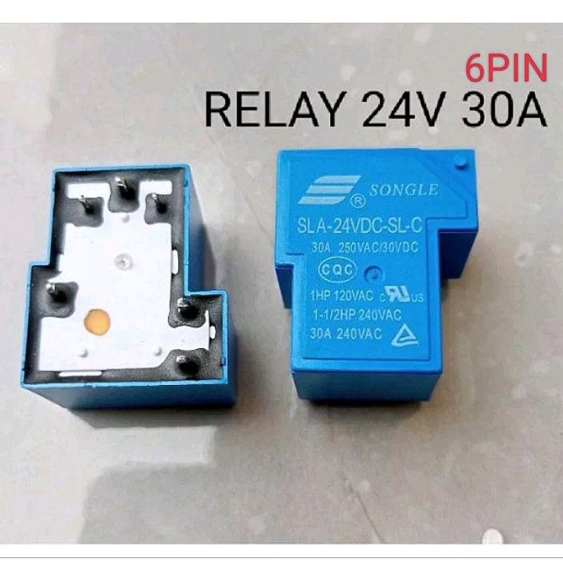 RELAY SONGLE 24V 6PIN 30A RELAY KODOK 24V 30A 6KAKI RELAY KODOK 24 VOLT 6PIN RELAY 24VOLT 6PIN RELAY
