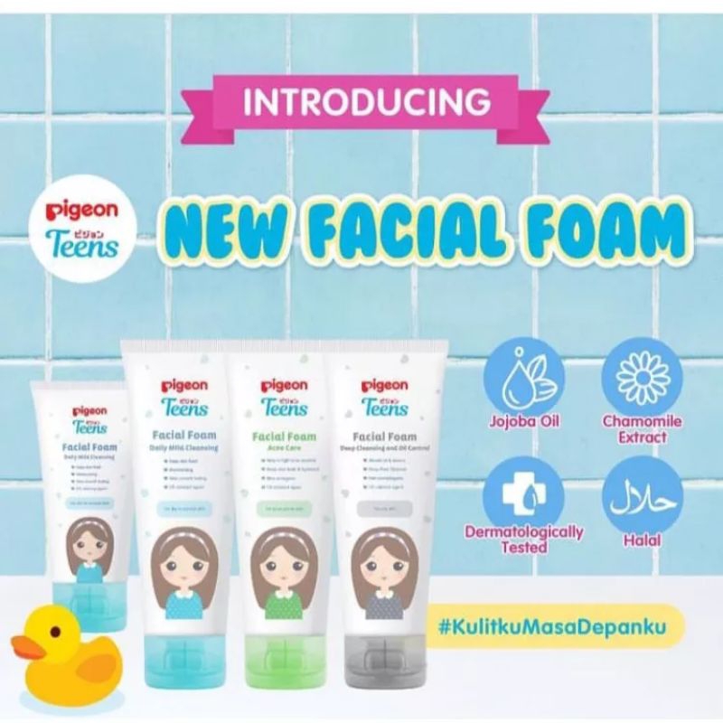 pigeon teens facial foam 100ml | 40ml