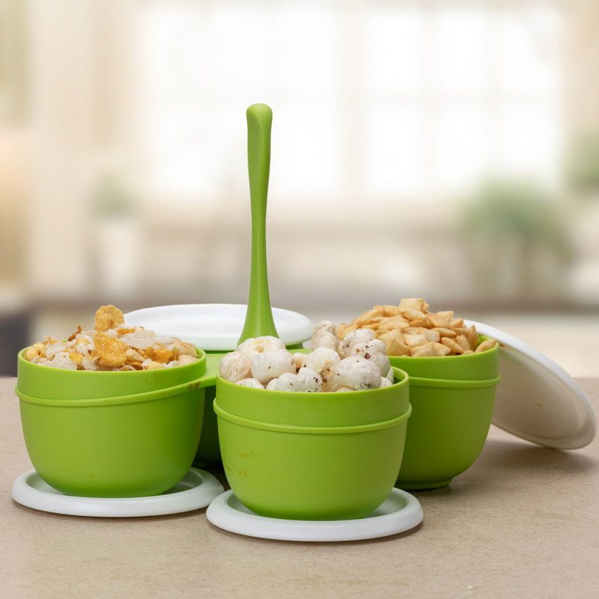 TUPPERWARE Blossom Condimate Set 250ml // Tempat Penyimpanan Bumbu Dapur Dengan Tutup + Sendok, Wada