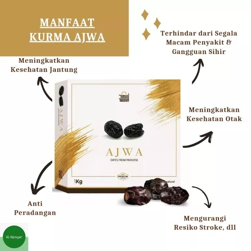 

Kurma Ajwa 500gr Premium Timur Tengah Oleh Oleh Haji Umroh Kurma Nabi Jumbo Asli Madinah High Quality Kurma Ajwa-500 gram