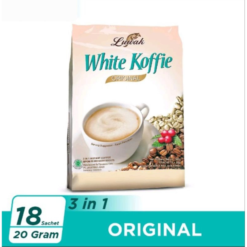 

Kopi Luwak White Koffie Original Bag 18x20gr