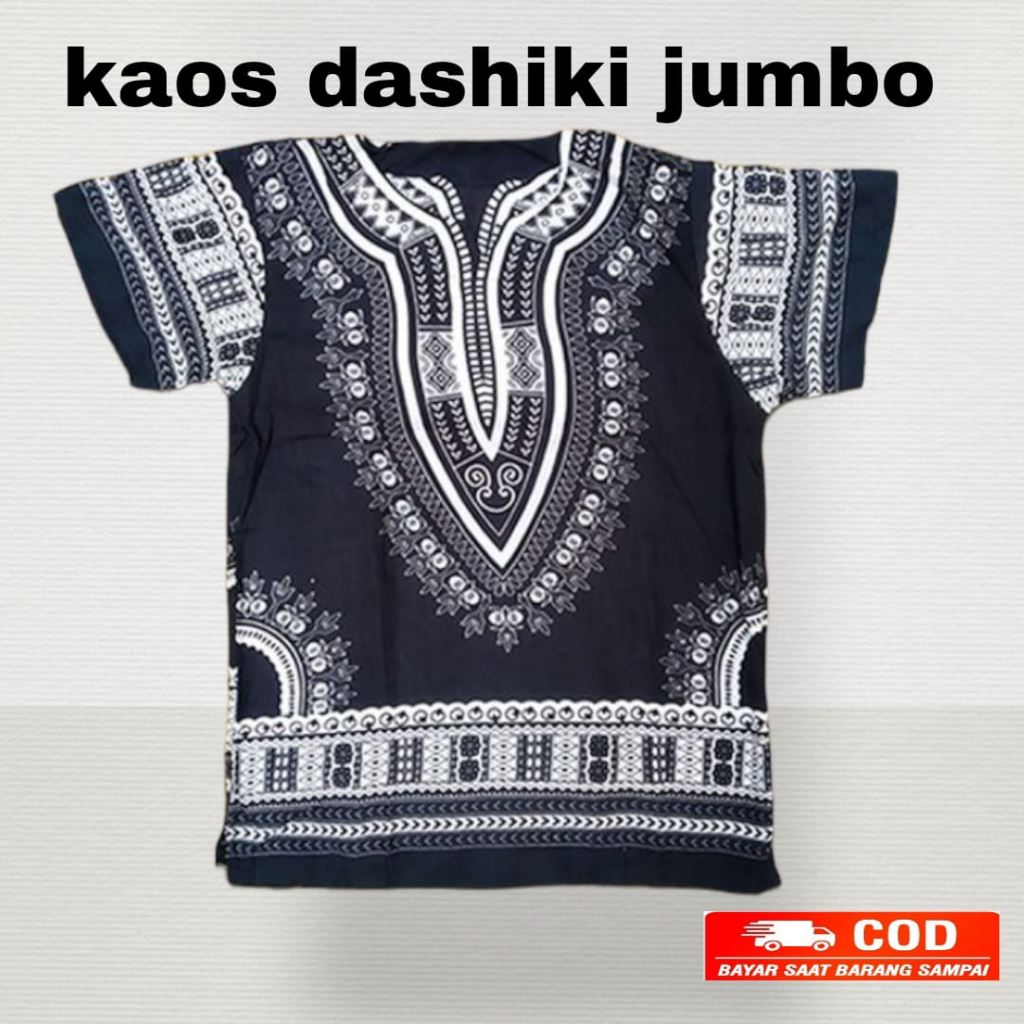 Terlaris baju kaos dashiki jumbo ld 120 /kaos santai jumbo / baju afrika ukuran jumbo /kaos pantai j