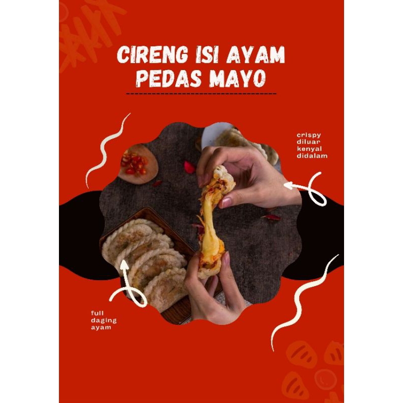 

Cireng isi ayam pedas mayo /cireng mercon mayo ( isi 8 pcs )