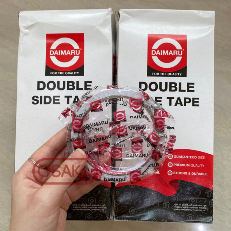 

Double Tape Daimaru 12mm / 1/2 inch x 12 yard Dobeltip Dua Sisi