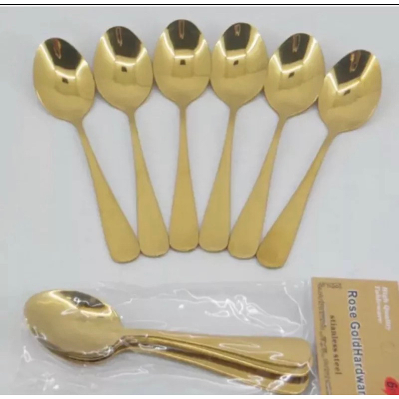 golden tea spoon / sendok teh gold / sendok emas / garpu kue gold / garpu kue emas / garpu kue premi