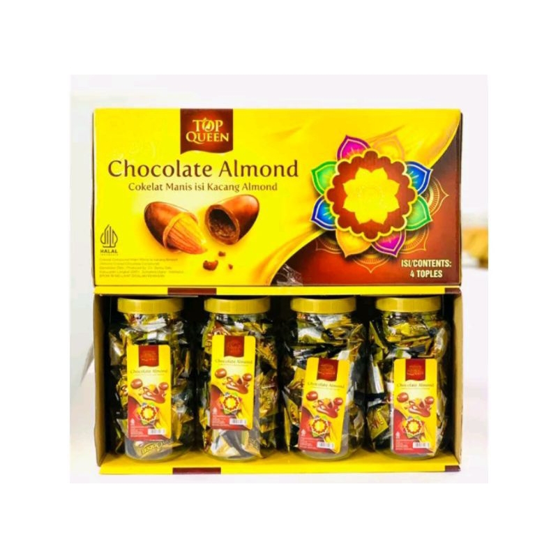 

cokelat almond isi 4 toples