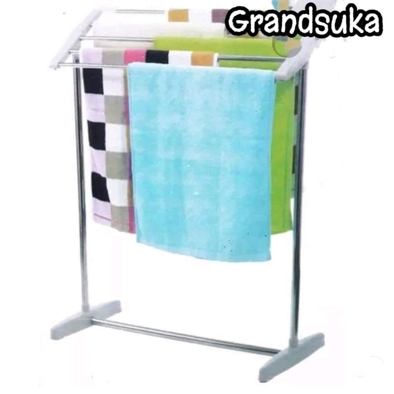 N5 COD GANTUNGAN HANDUK Stainless / JEMURAN HANDUK 2 Kaki BERDIRI RAK GANTUNG HANDUK
