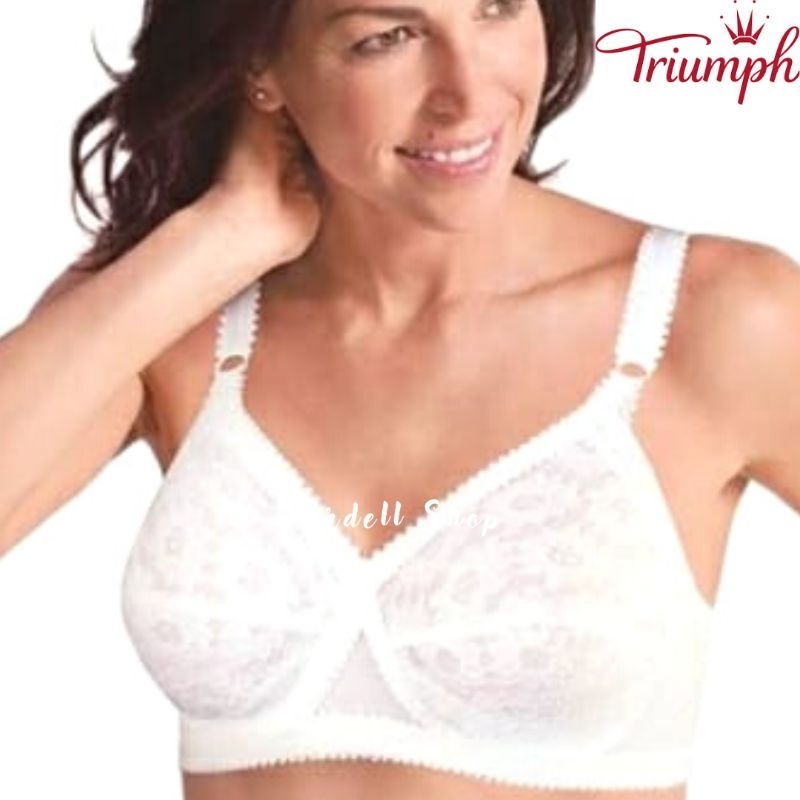 DT TRIUMPH CLASSIK BRA WANITA TANPA KAWAT NON PAD MAMABRA BIG SIZE 4B 46C CROSS