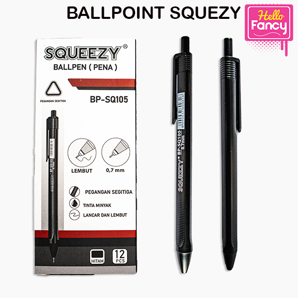 

Ballpoint Squeezy Ball Pen 0.7 mm Bolpoin Tinta Bolpen 1 Pak 12 pcs