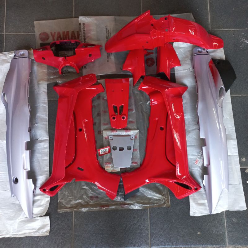Cover body bodi Fullset F1ZR dualtone lavender silver merah