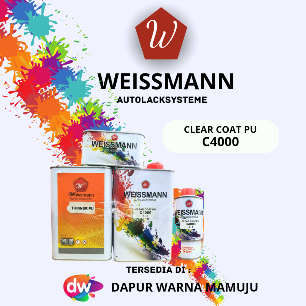 [Sulsel-Sulbar] Weissmann Autolacksysteme Clear Coat PU Seri C4000 4:1