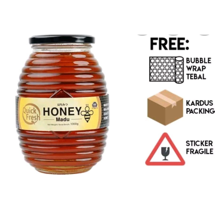 

Madu Murni Asli Quick Fresh Honey 1 Kg Jar Kaca