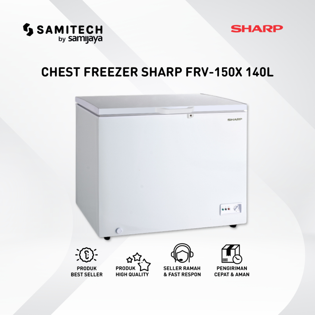 CHEST FREEZER - FREEZER BOX SHARP FRV-150X / FRV 150X / FRV150X 120 LITER BERGARANSI