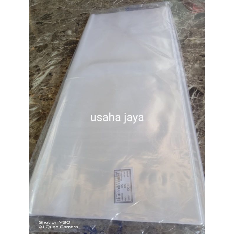plastik roll pp / plastik roll pp tebal 0,03 lebar 60 panjang 50M cap jet