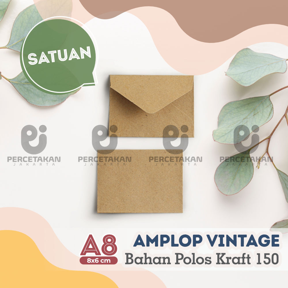 

A8 Amplop Vintage Kraft | Bahan Kraft 150GR | Ukuran 6x8 CM A8 | Amplop Murah