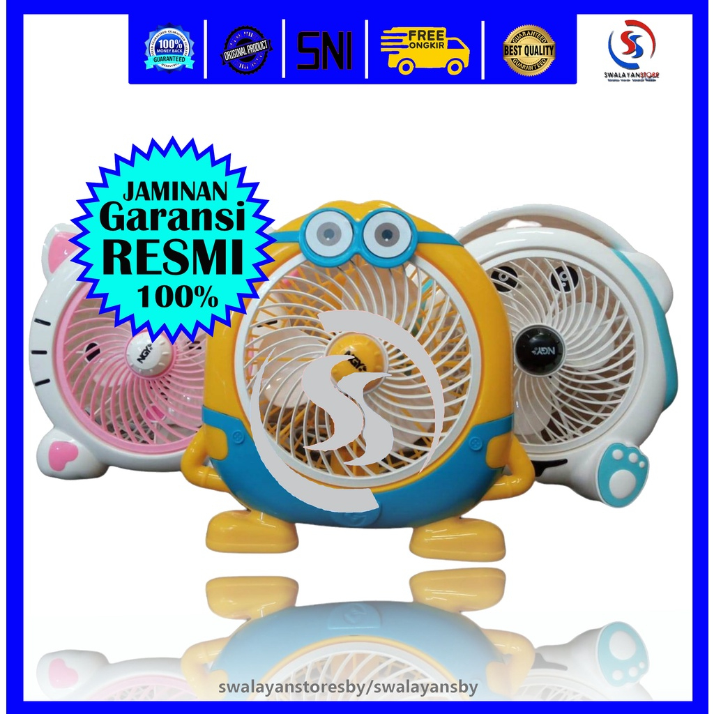 KIPAS ANGIN BOX FAN HELLO KITTY GARANSI RESMI | KIPAS BOX FAN KARAKTER | KIPAS ANGIN BOX FAN KARAKTE