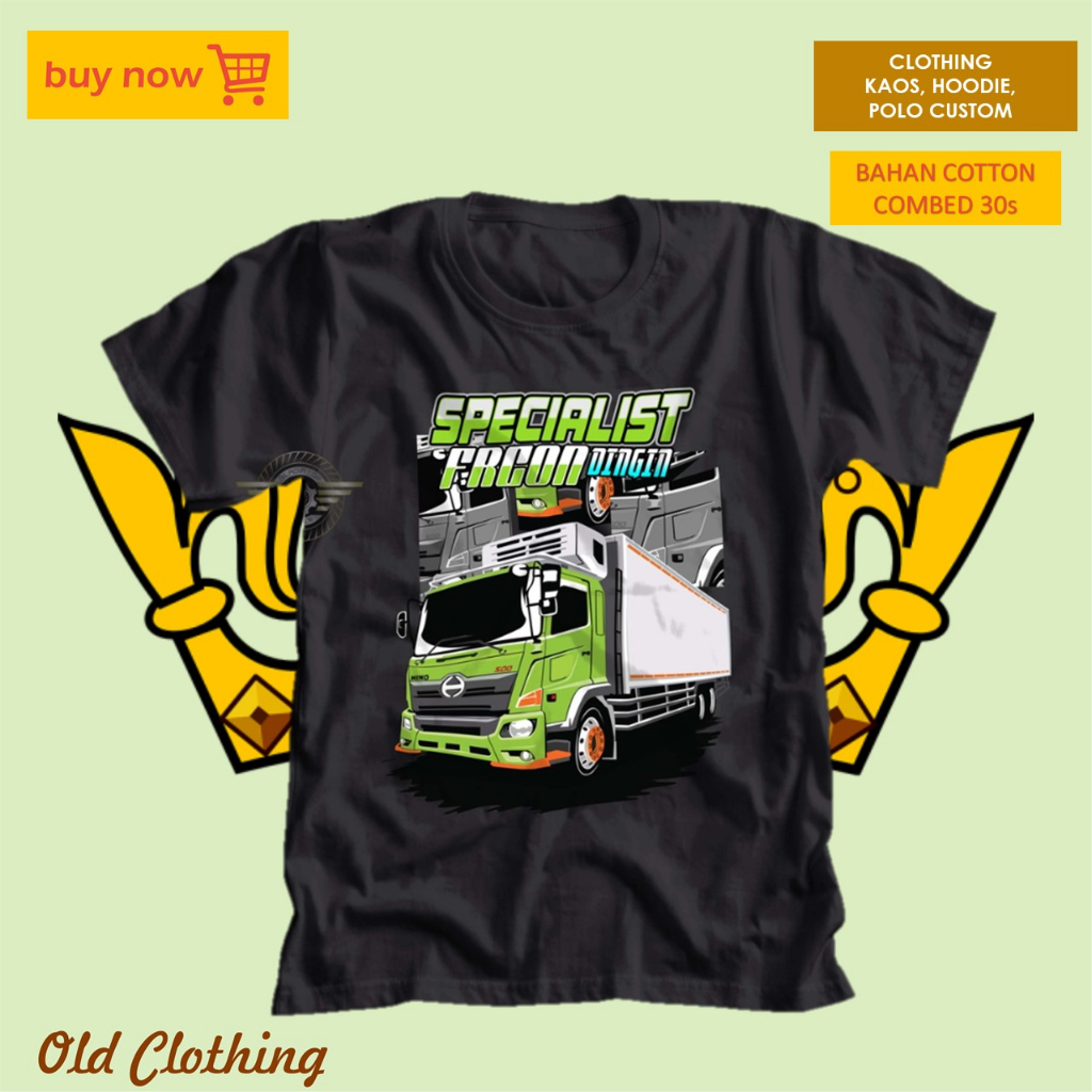 KAOS TRUK HINO SPECIALIST FRCON DINGIN  Baju Truck Oleng Rebecca Series  Driver Muda Indonesia Cante