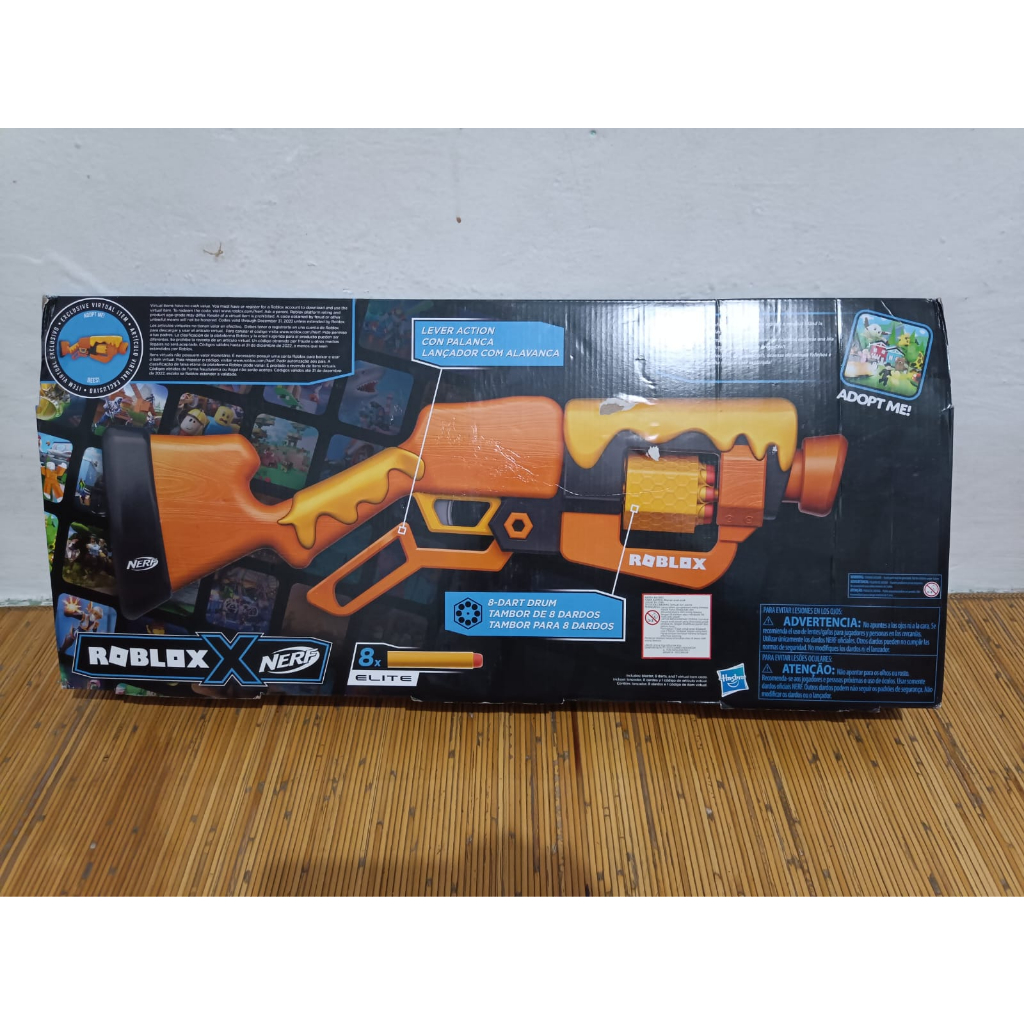 Mainan Pistol Nerf ROBLOX ADOPT ME Bees 8 Dart Drum Original ORIGINAL