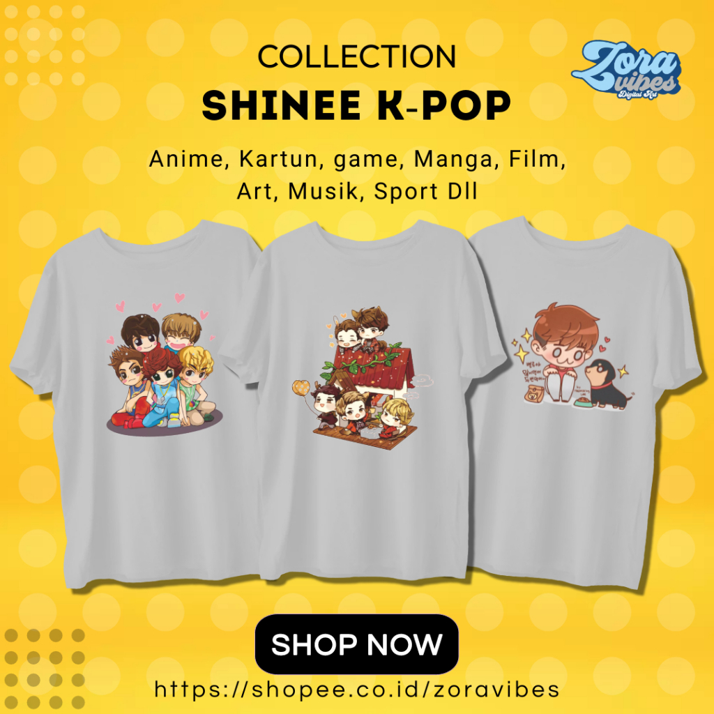 [COD] T-SHIRT KAOS SHINEE KPOP KOREAN COTTON COMBED 30S