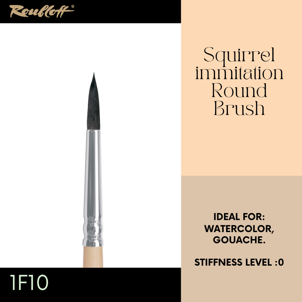 

Kuas Lukis Roubloff Squirrel Imitation Round Brush untuk cat air gouache 1F10