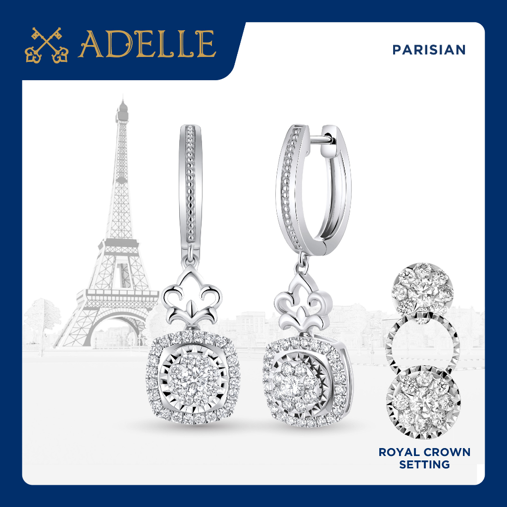 Adelle Jewellery - Eterna Earrings - Anting Emas Berlian