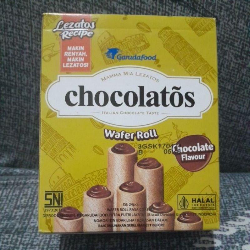 chocolatos wafer roll 1 box