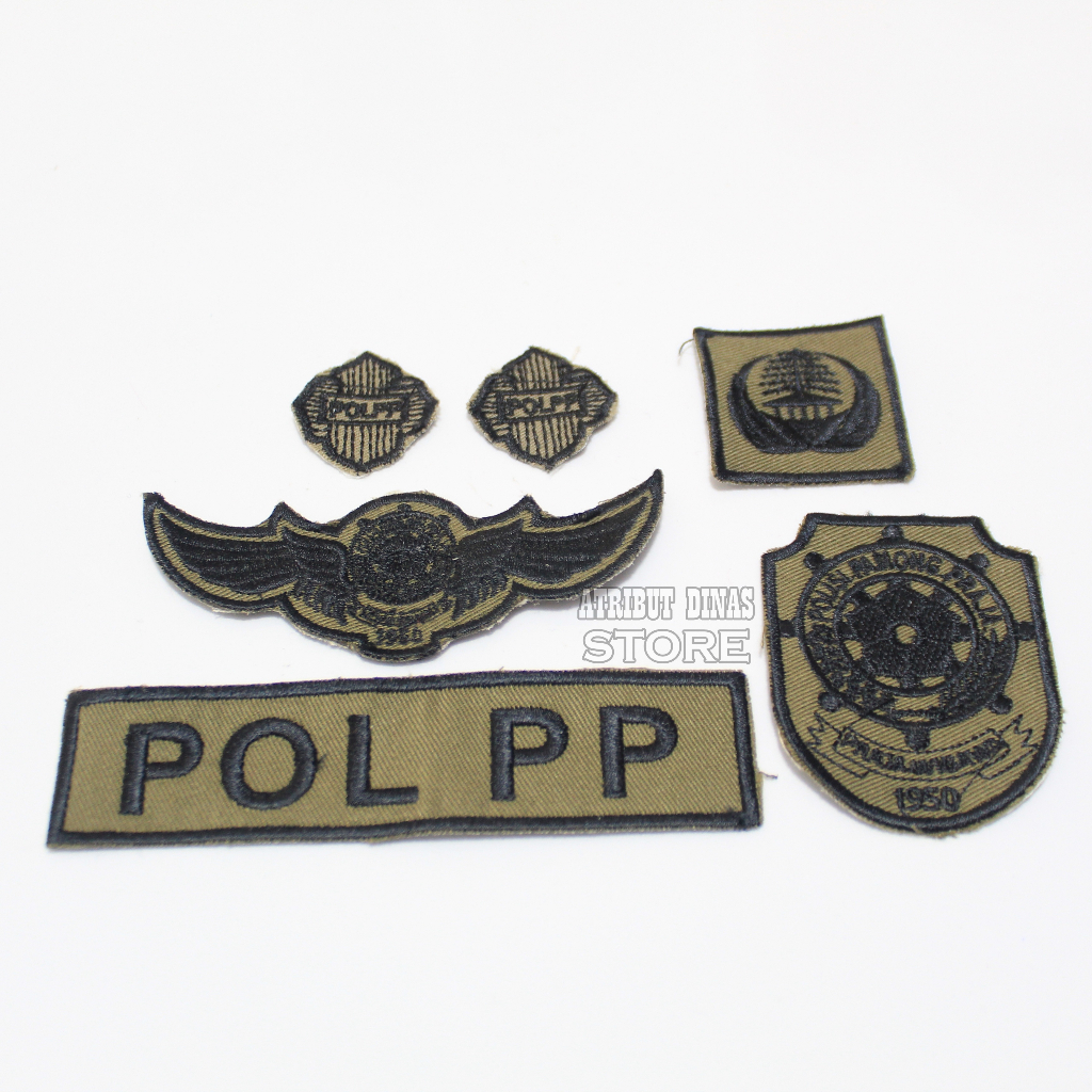 Atribut PDL Polpp  satu set untuk di dada Bet polpp PDL warna hitam
