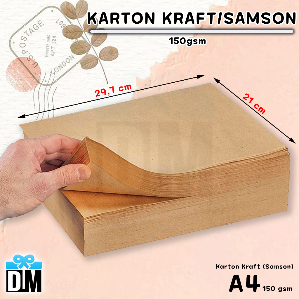 

Kertas Kraft Samson Coklat A4 150 gsm Kraft Liner #M