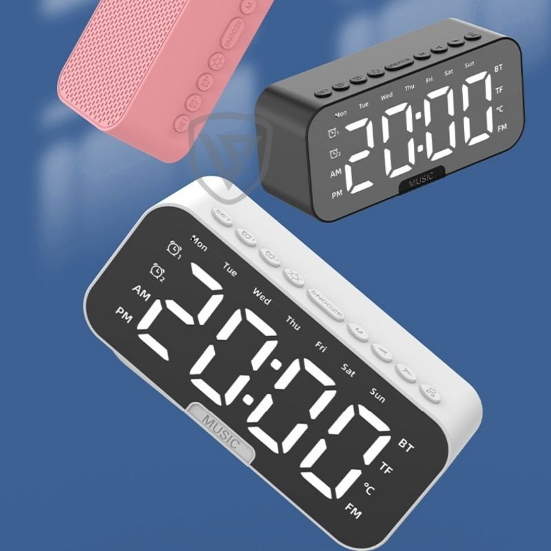 SPEAKER BLUETOOTH JAM ALARM STANDING HP RADIO ALARM CLOCK NEW