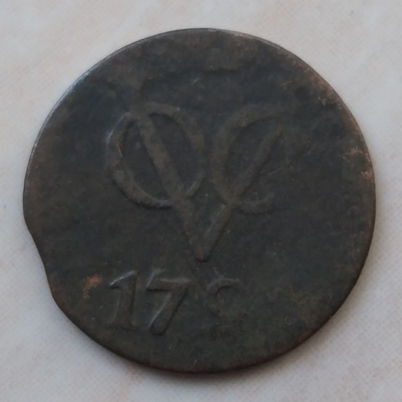 Koin Kuno 1 Doit VOC 1790 Utrecht Sedikit Error - YN542
