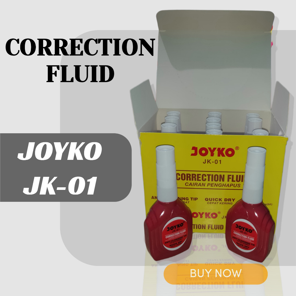 

Tipe X Cair Joyko JK-01 DAN CF-101/ Penghapus Cair Murah Joyko