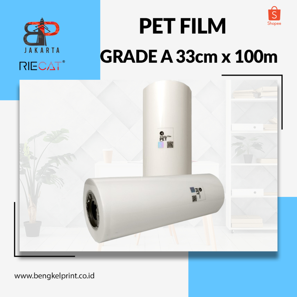 PET FILM DTF GRADE A 33CM X 1 ROLL | SABLON DTF | TRANSFER FILM