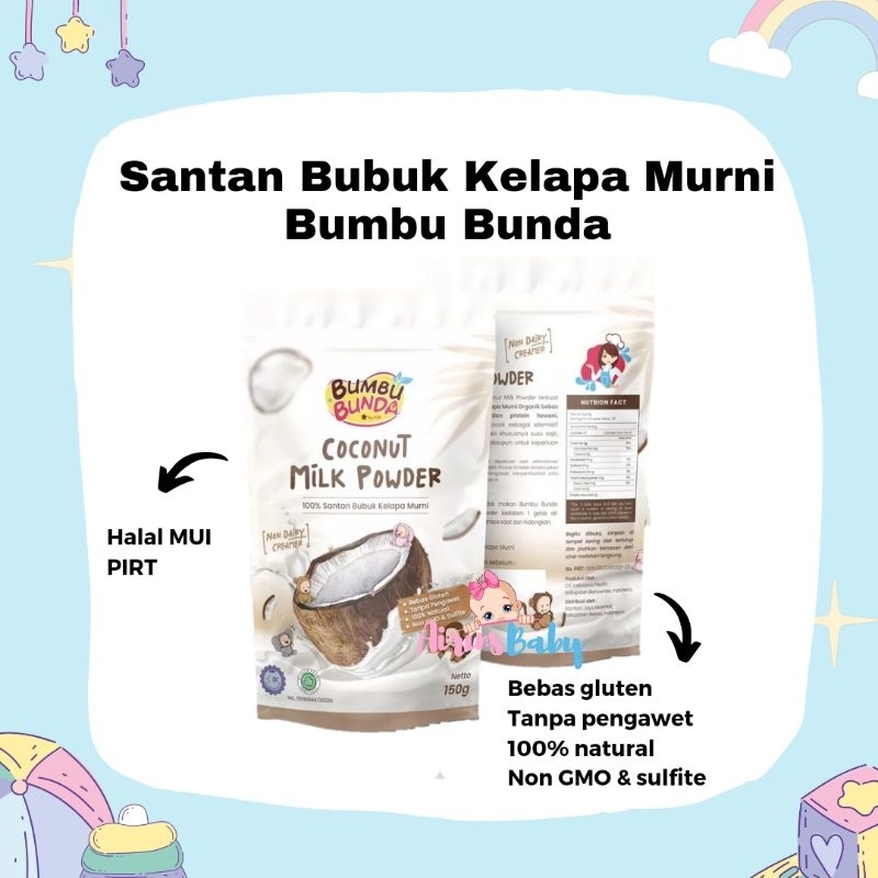 

COCONUT MILK POWDER BUMBU BUNDA BY ELIA SANTAN BUBUK KELAPA MURNI COCONUT POWDER SANTAN MPASI SANTAN SEHAT