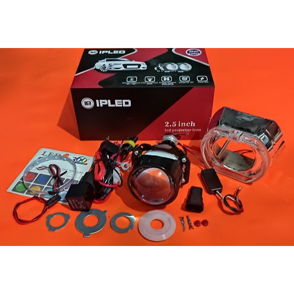 Projector Biled 2.5inch IPLED Paket Lengkap